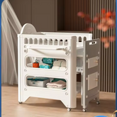 Multi-Functional Pull-Out Diaper-Changing Table Crib with Storage & Latex Pad